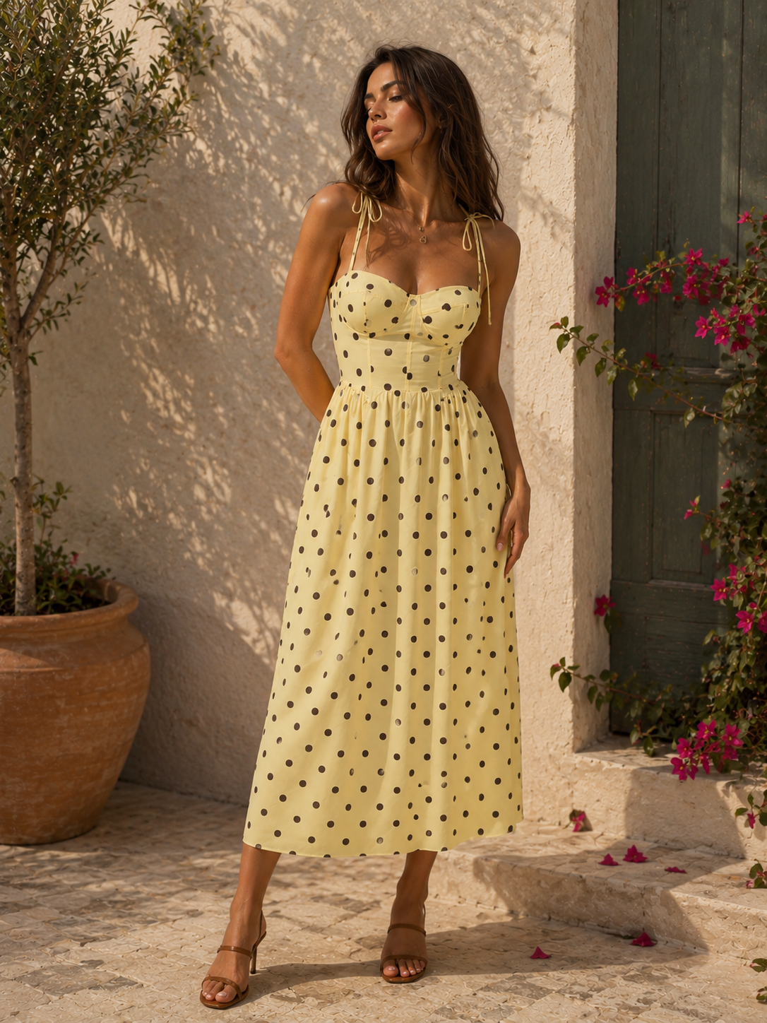 Πουά φόρεμα ONE SIZE