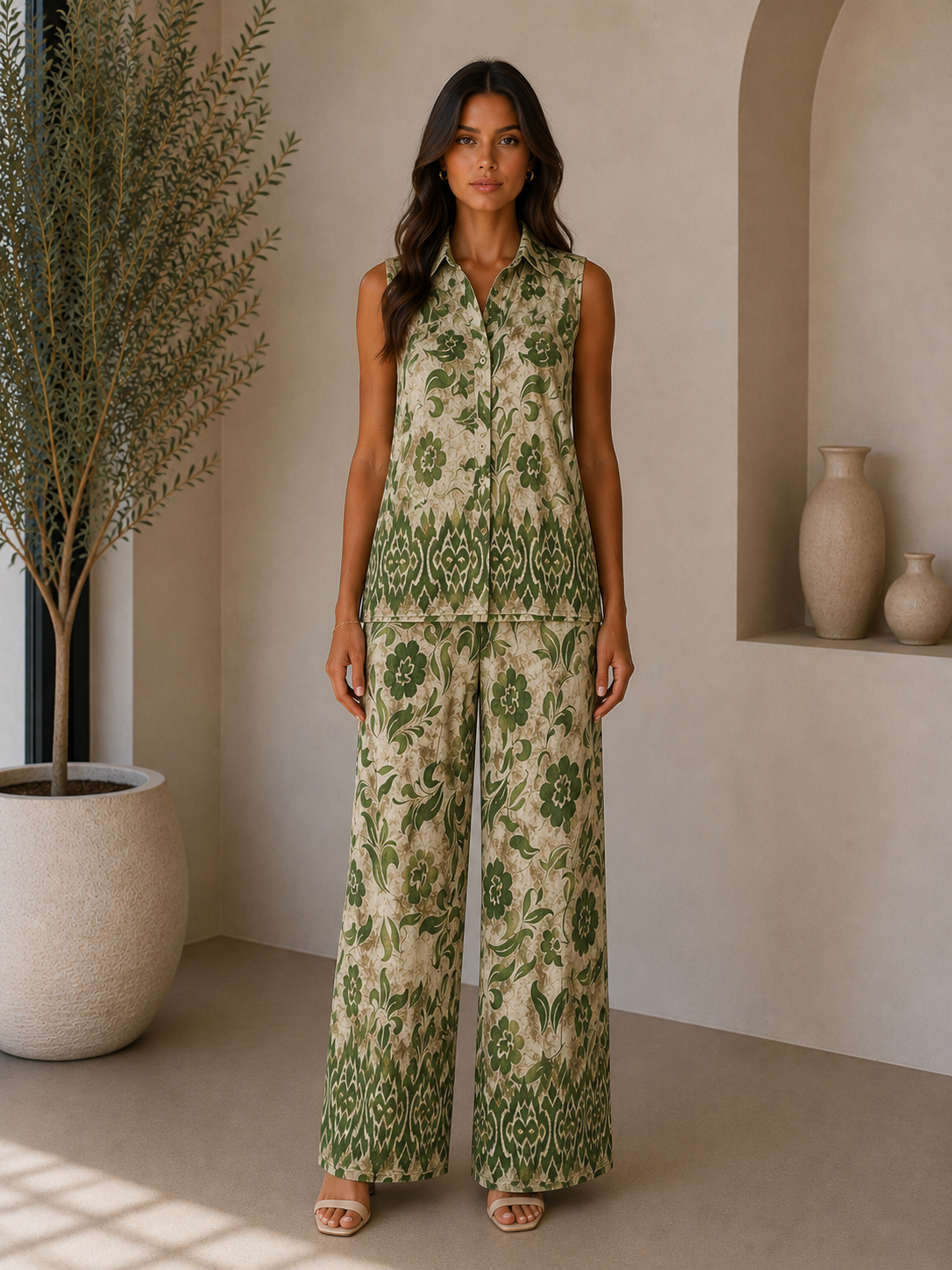 Olive Garden Boho Σετ με Floral Print Μ-L